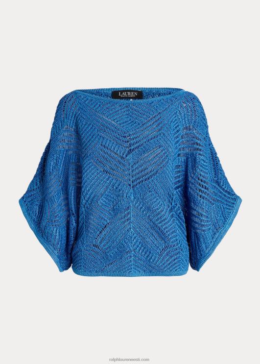 Ralph Lauren naised ülisuur puuvillasegust võrkkangast kampsun PR0V3934 sinine mergel