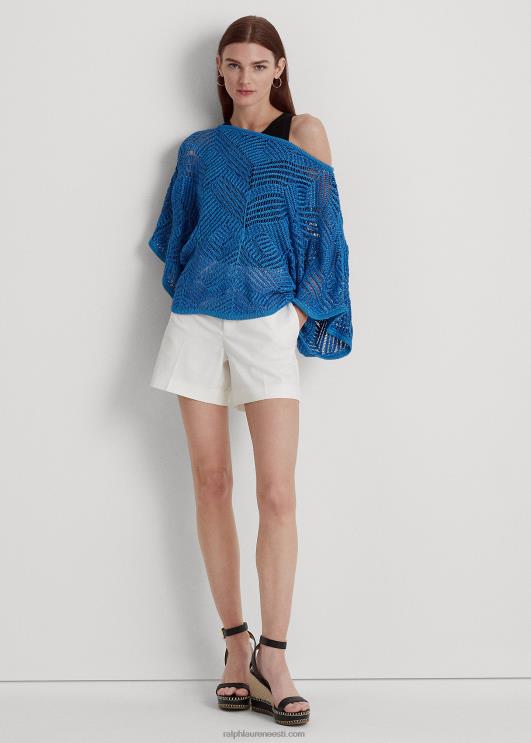 Ralph Lauren naised ülisuur puuvillasegust võrkkangast kampsun PR0V3934 sinine mergel