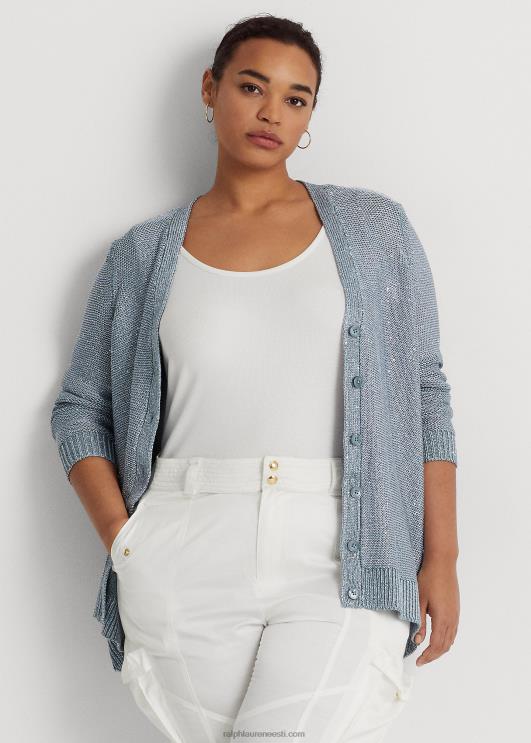 Ralph Lauren naised litritega linasegust kardigan PR0V4599 indigoookean multi