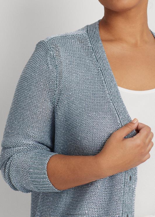 Ralph Lauren naised litritega linasegust kardigan PR0V4599 indigoookean multi