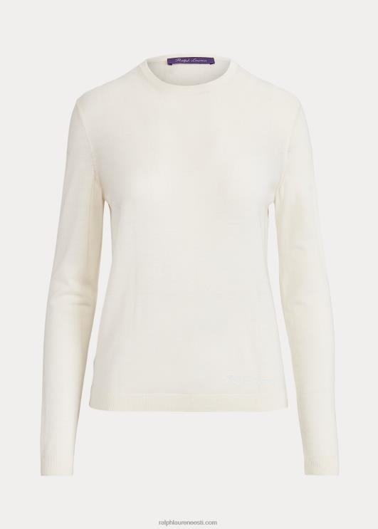 Ralph Lauren naised meriinovillane kaelusega kampsun PR0V3584 lux kreem