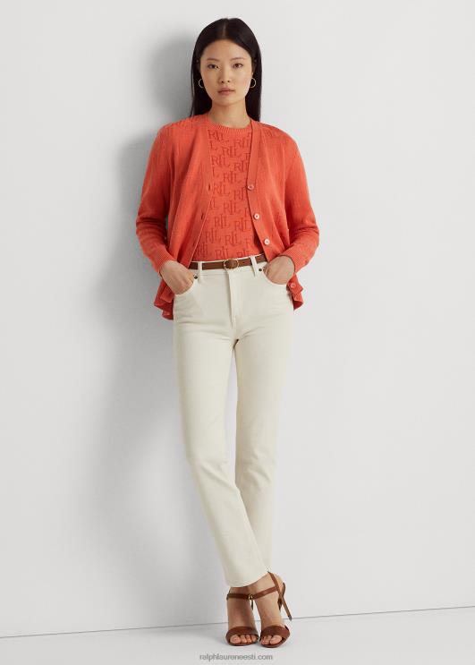 Ralph Lauren naised monogramm žakaarkardigan PR0V3809 kanjoni oranž