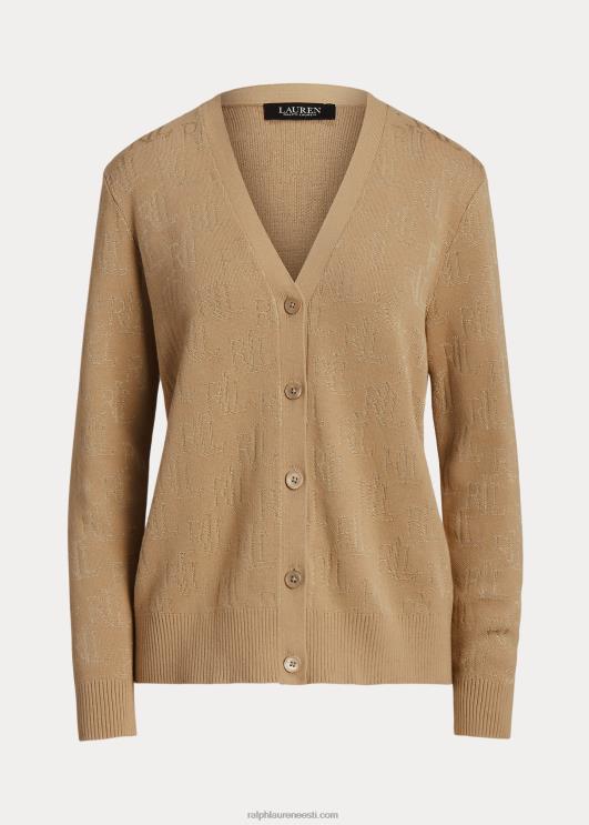 Ralph Lauren naised monogramm žakaarkardigan PR0V3810 kasepruun