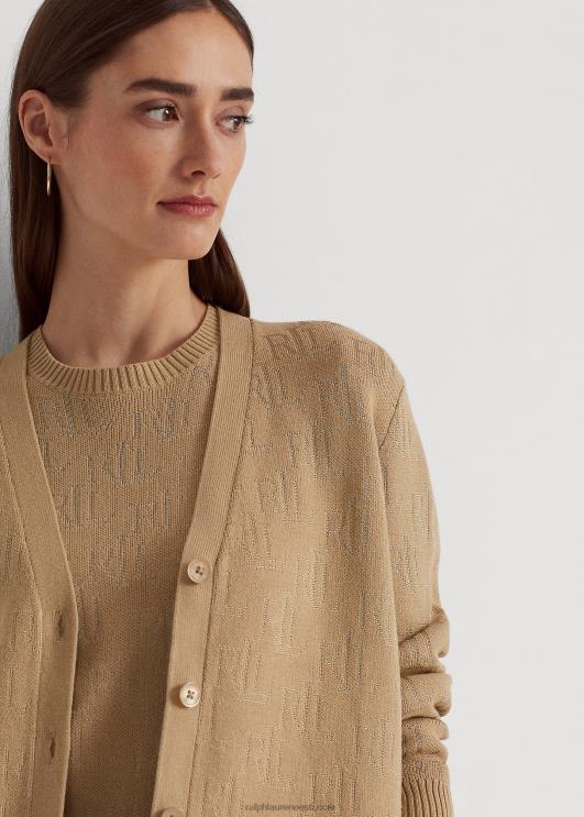 Ralph Lauren naised monogramm žakaarkardigan PR0V4299 kasepruun