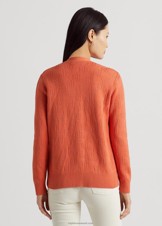 Ralph Lauren naised monogramm žakaarkardigan PR0V4300 kanjoni oranž