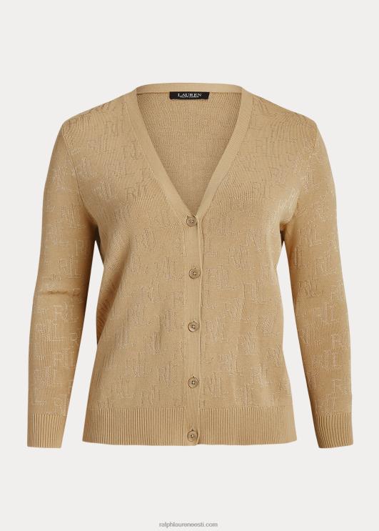 Ralph Lauren naised monogramm žakaarkardigan PR0V4508 kasepruun
