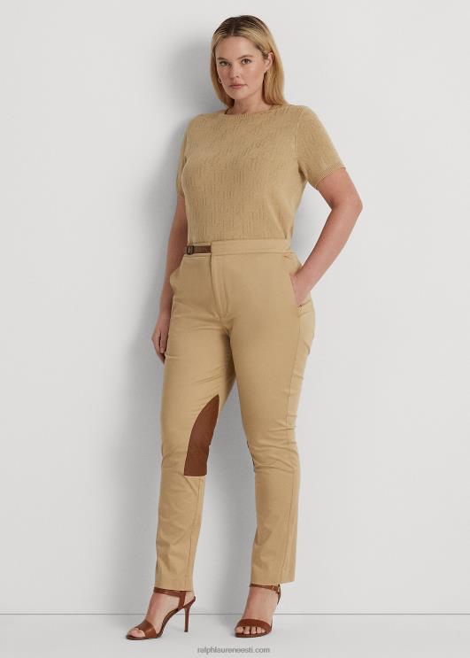 Ralph Lauren naised monogramm žakaarvärvi lühikeste varrukatega kampsun PR0V4503 kasepruun