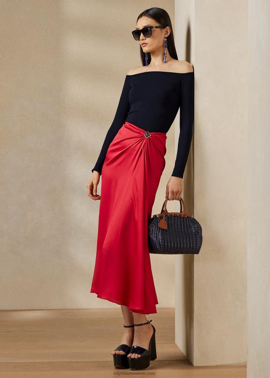 Ralph Lauren naised mooruspuu siidist õlgadeta kampsun PR0V3472 luksuslik merevägi