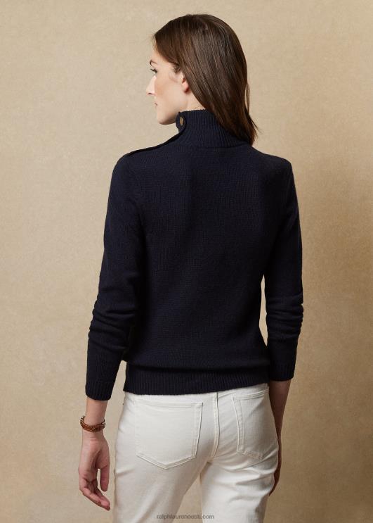 Ralph Lauren naised nööpidega kašmiirist kilpkaelus PR0V9364 kesköö