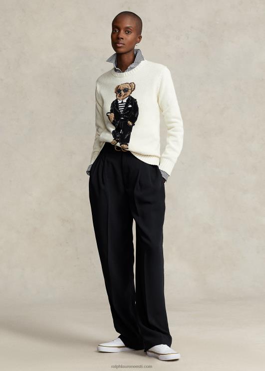 Ralph Lauren naised polo bear puuvillasegu kampsun PR0V2949 pärgament kreem multi