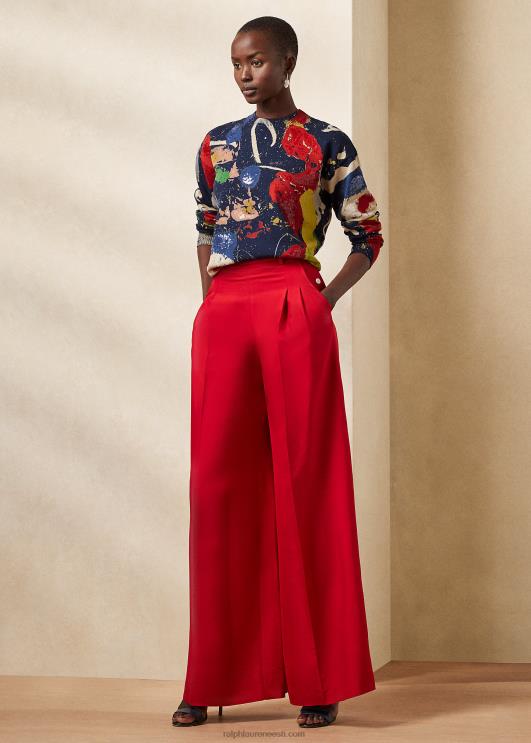 Ralph Lauren naised prindiga puuvillane kaelusega kampsun PR0V3517 lux mereväe multi