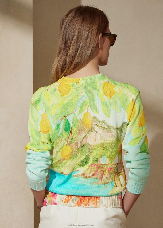 Ralph Lauren naised prindiga puuvillane kaelusega kampsun PR0V9320 mitu