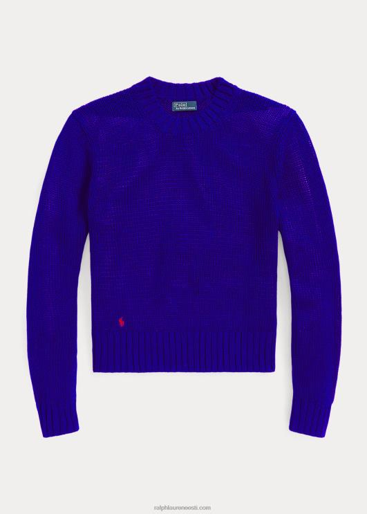 Ralph Lauren naised puuvillane kaelusega kampsun PR0V3197 kuninglik