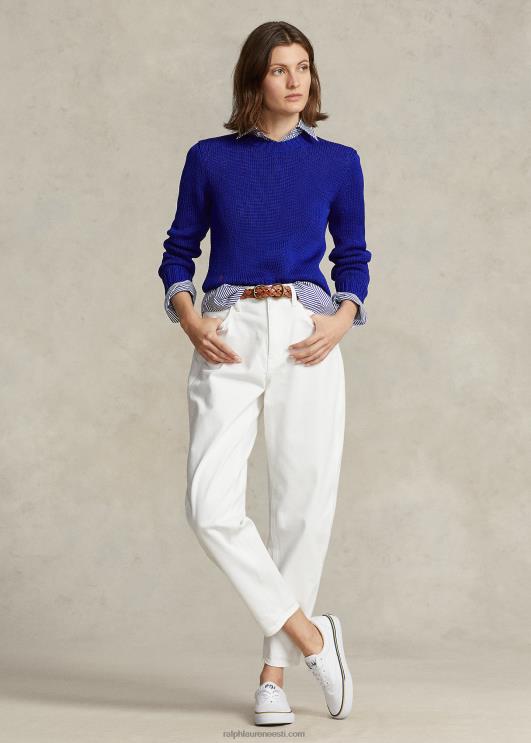 Ralph Lauren naised puuvillane kaelusega kampsun PR0V3197 kuninglik