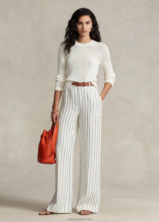 Ralph Lauren naised puuvillane kaelusega kampsun PR0V3199 valge