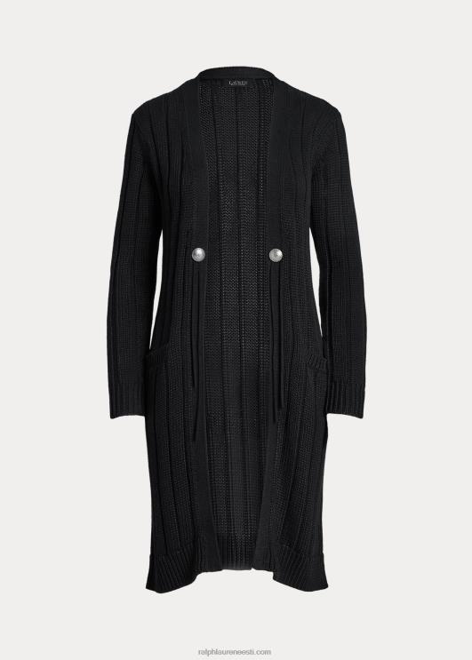 Ralph Lauren naised soonik puuvillane-linane kardigan PR0V4871 must