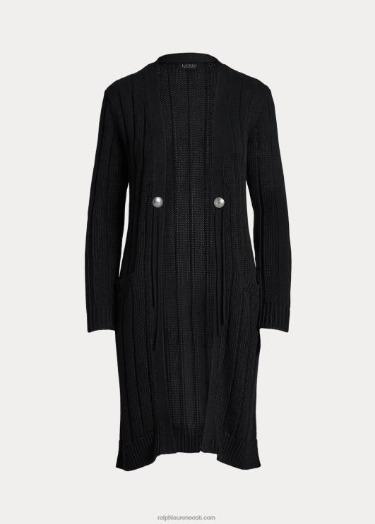 Ralph Lauren naised soonik puuvillane-linane kardigan PR0V9521 must