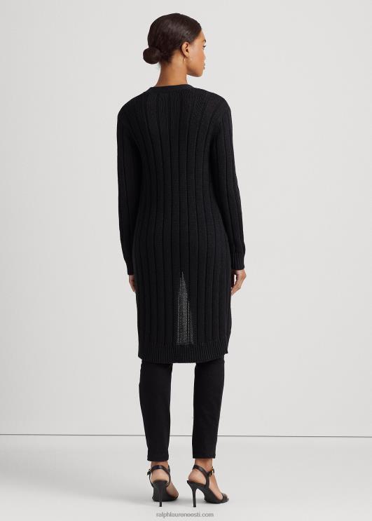 Ralph Lauren naised soonik puuvillane-linane kardigan PR0V9521 must