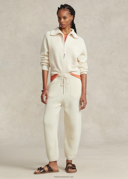 Ralph Lauren naised soonikuga kašmiirvillane pooltõmblukuga kampsun PR0V3133 pärgamendikreem