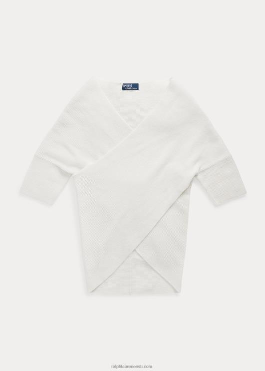 Ralph Lauren naised soonikuga kootud risti-rästi kašmiirtop PR0V3204 pärgamendikreem
