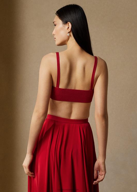 Ralph Lauren naised soonikuga siidist bralette PR0V3505 rouge