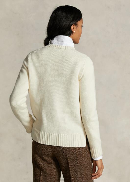 Ralph Lauren naised spelmani kollektsiooni polo bear kampsun PR0V3322 kreem multi