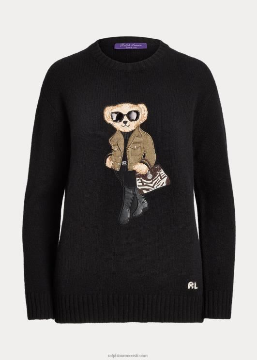 Ralph Lauren naised tarbepolo karu kašmiir kampsun PR0V9297 must