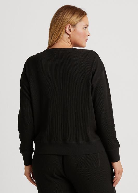 Ralph Lauren naised termo vahvliga kootud henley pullover PR0V4815