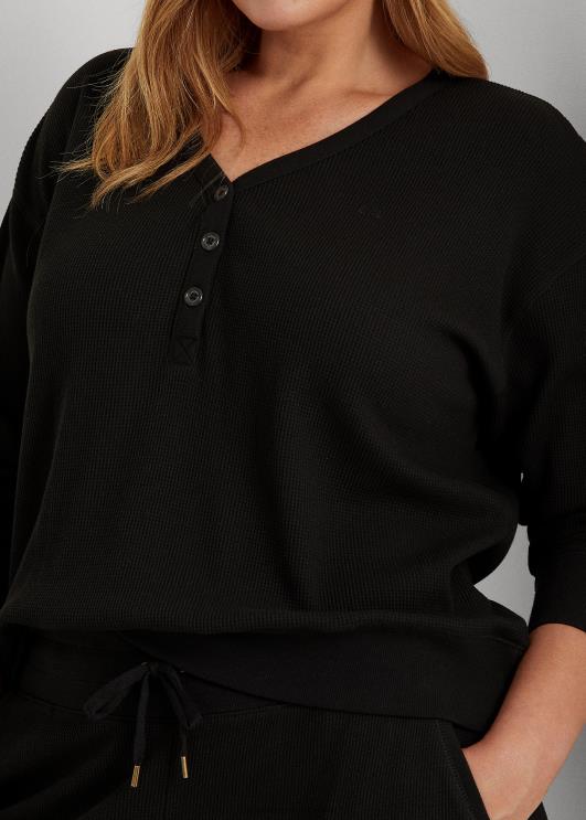 Ralph Lauren naised termo vahvliga kootud henley pullover PR0V4815