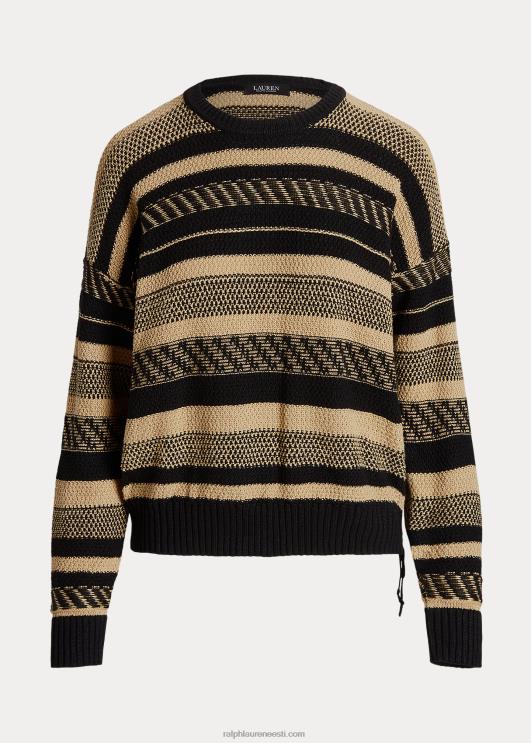 Ralph Lauren naised triibuline linasegu kampsun PR0V4886 must/pruun