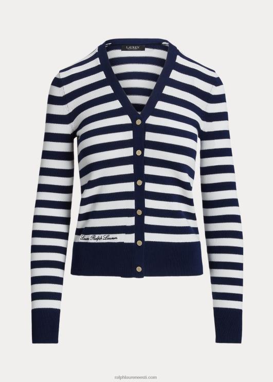 Ralph Lauren naised triibuline puuvillasegune kardigan PR0V4891