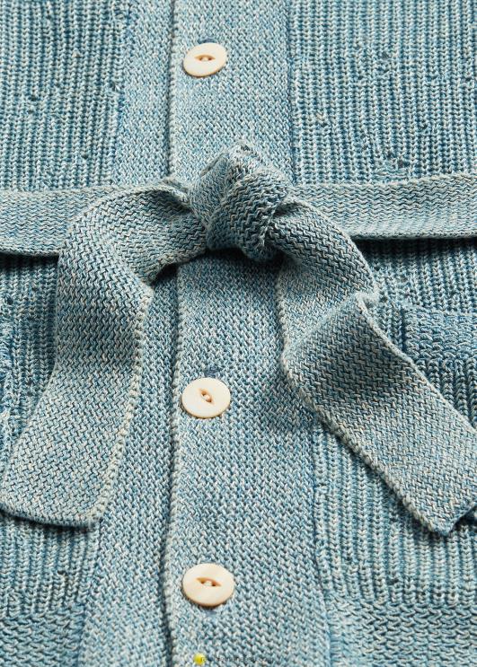 Ralph Lauren naised vööga puuvillane-linane kardigan PR0V3641 kerge indigo