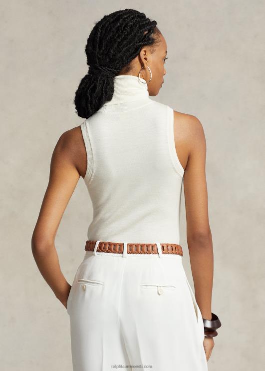 Ralph Lauren naised villane varrukateta kilpkaelus PR0V3159 pärgamendikreem