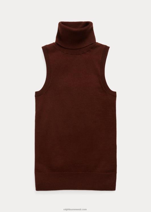 Ralph Lauren naised villane varrukateta kilpkaelus PR0V3160 šokolaadipruun