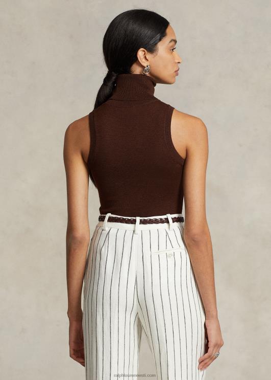 Ralph Lauren naised villane varrukateta kilpkaelus PR0V3160 šokolaadipruun