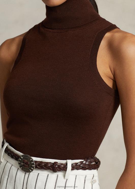 Ralph Lauren naised villane varrukateta kilpkaelus PR0V3160 šokolaadipruun