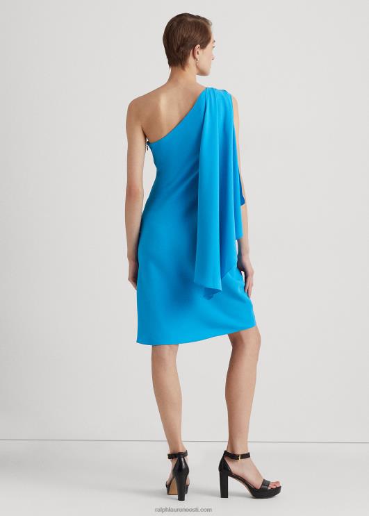 Ralph Lauren naised Georgette ühe õlaga kokteilikleit PR0V3899 leekides ookean