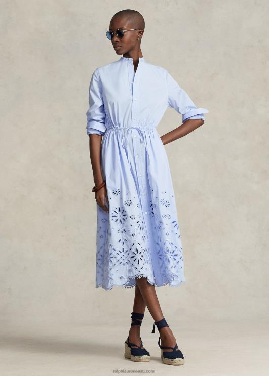 Ralph Lauren naised aas-tikandiga puuvillane särkkleit PR0V3034 helesinine