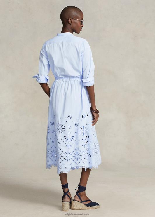 Ralph Lauren naised aas-tikandiga puuvillane särkkleit PR0V3034 helesinine