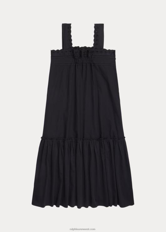 Ralph Lauren naised aas-tikandiga volangidega puuvillane kleit PR0V3621 vintage must