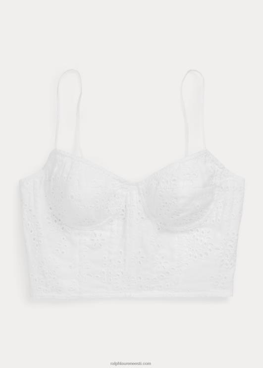 Ralph Lauren naised aasaga linane rinnatükk PR0V2992 valge