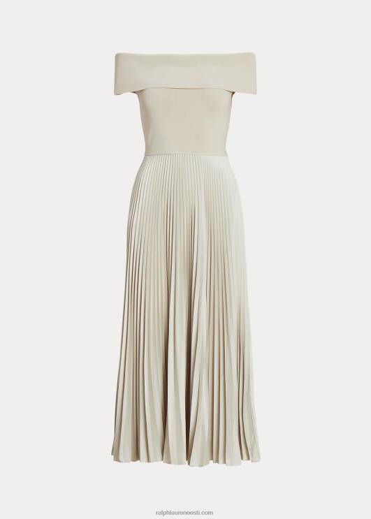 Ralph Lauren naised hübriidne õlgadeta plisseeritud kleit PR0V2965 põhiliiv