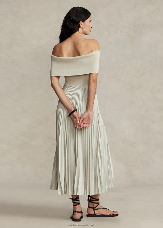 Ralph Lauren naised hübriidne õlgadeta plisseeritud kleit PR0V2965 põhiliiv