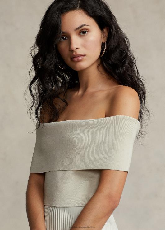 Ralph Lauren naised hübriidne õlgadeta plisseeritud kleit PR0V2965 põhiliiv