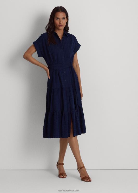 Ralph Lauren naised hõlmikpuuvillane kleit PR0V4441 rafineeritud merevägi