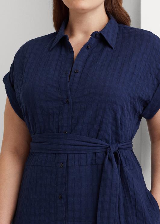 Ralph Lauren naised hõlmikpuuvillane kleit PR0V4658 rafineeritud merevägi