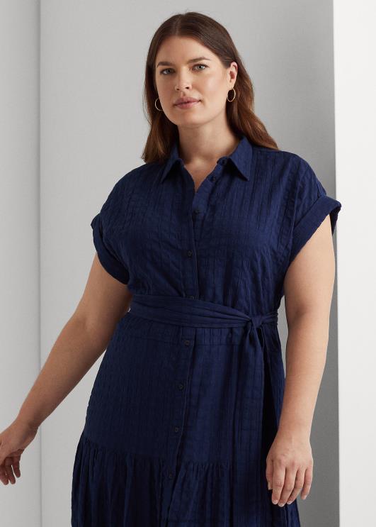 Ralph Lauren naised hõlmikpuuvillane kleit PR0V4658 rafineeritud merevägi