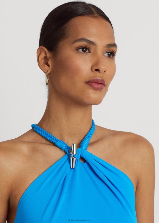 Ralph Lauren naised jersey päitsetega kleit PR0V3911 leekides ookean