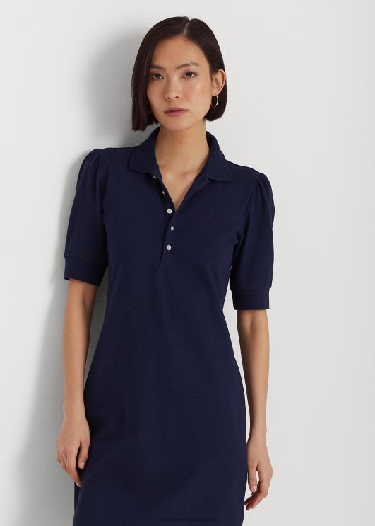 Ralph Lauren naised kaelusega vahetuskleit PR0V4078 rafineeritud merevägi