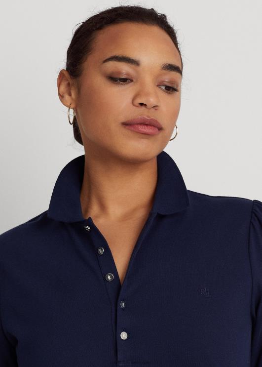 Ralph Lauren naised kaelusega vahetuskleit PR0V4661 rafineeritud merevägi